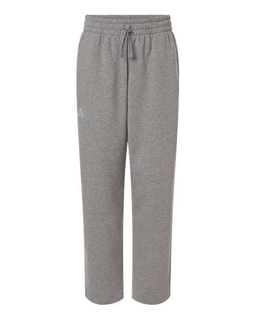 Adidas Men's Fleece Sweatpants - Medium Grey Heather/ White