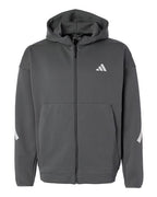 Adidas Men's Z.N.E Full-Zip Hooded Sweatshirt - Team Grey Four/ White