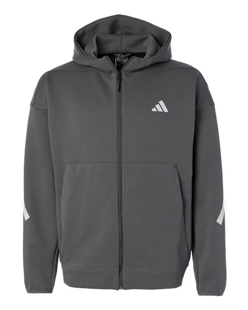 Adidas Men's Z.N.E Full-Zip Hooded Sweatshirt - Team Grey Four/ White