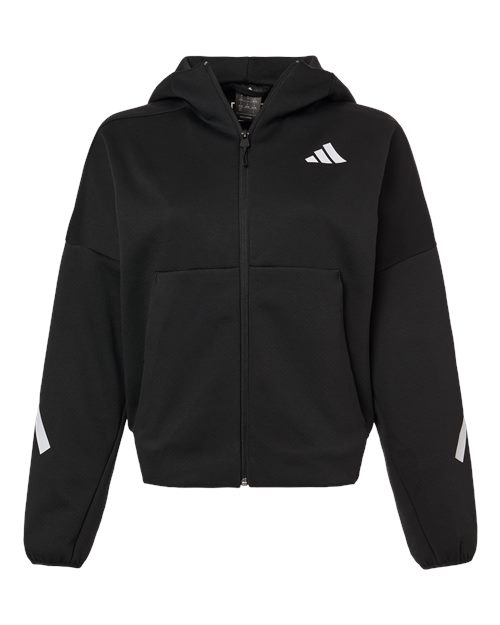 Adidas Women's Z.N.E Full-Zip Hooded Sweatshirt - Black/ White
