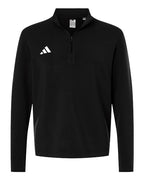 Adidas Men's 3-Stripes Quarter-Zip Pullover - Black/ White