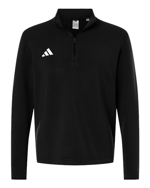 Adidas Men's 3-Stripes Quarter-Zip Pullover - Black/ White