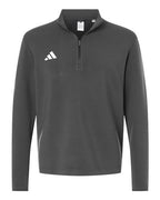 Adidas Men's 3-Stripes Quarter-Zip Pullover - Team Grey Four/ White