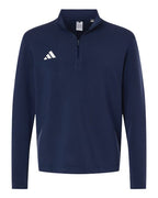 Adidas Men's 3-Stripes Quarter-Zip Pullover - Team Navy Blue/ White