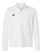 Adidas Men's 3-Stripes Quarter-Zip Pullover - White/ Team Grey Four