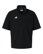 Adidas Men's Short Sleeve Quarter-Zip Pullover - Black/ White