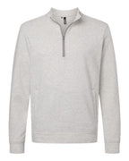 Adidas Men's Elevated Fleece Quarter-Zip Pullover - Medium Grey Heather