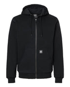 Berne Apparel Men's Heritage Grid Fleece-Lined Full-Zip Hooded Sweatshirt - Black