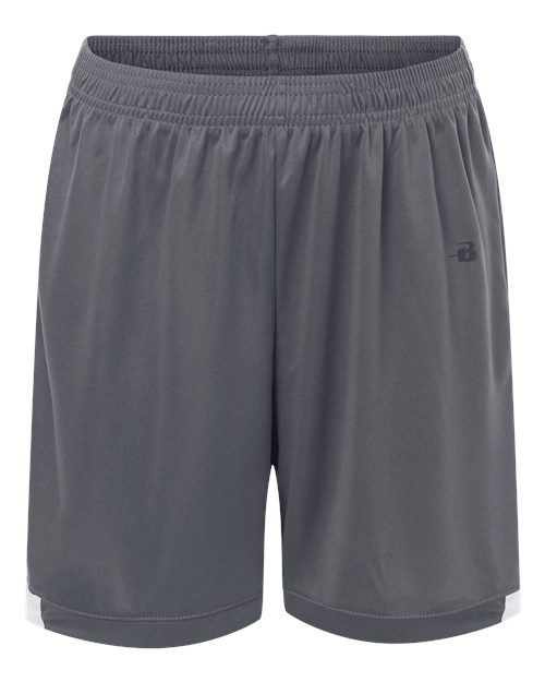 Badger Youth On The Rise Shorts - Graphite/ White