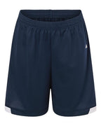 Badger Youth On The Rise Shorts - Navy/ White