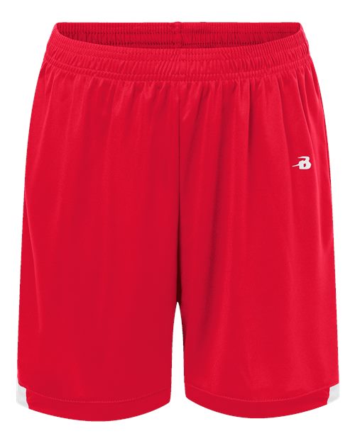 Badger Youth On The Rise Shorts - Red/ White