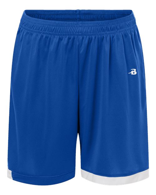 Badger Youth On The Rise Shorts - Royal/ White
