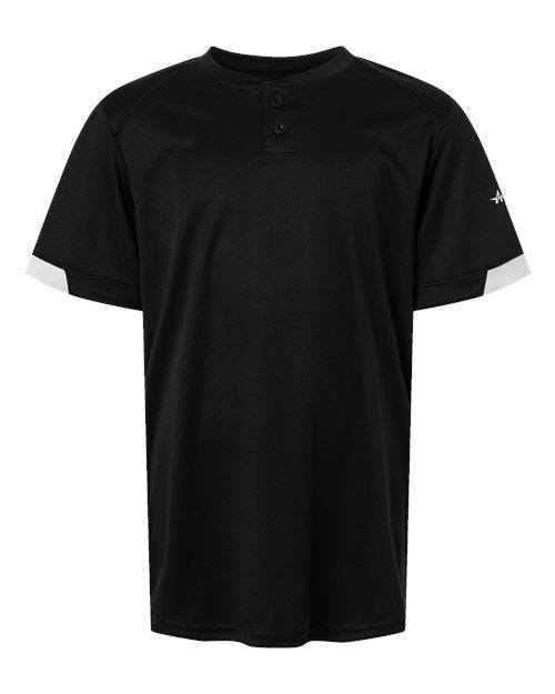Alleson Athletic Youth On The Rise Two Button Jersey - Black/ White