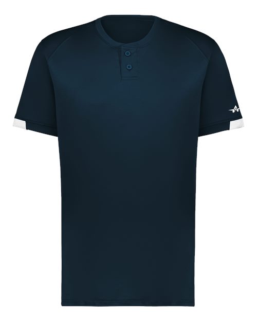 Alleson Athletic Youth On The Rise Two Button Jersey - Navy/ White