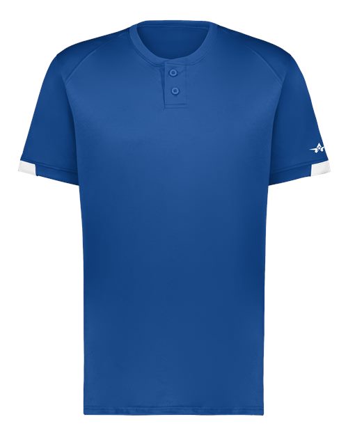Alleson Athletic Youth On The Rise Two Button Jersey - Royal/ White