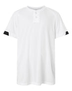 Alleson Athletic Youth On The Rise Two Button Jersey - White/ Black