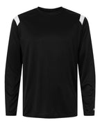 Badger Unisex On The Rise Long Sleeve T-Shirt - Black/ White