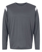Badger Unisex On The Rise Long Sleeve T-Shirt - Graphite/ White