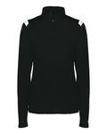 Badger Women's On The Rise Quarter-Zip Pullover - Black/ White