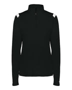 Badger Women's On The Rise Quarter-Zip Pullover - Black/ White