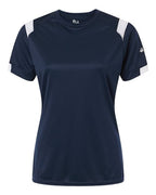 Badger Women's On The Rise T-Shirt - Navy/ White