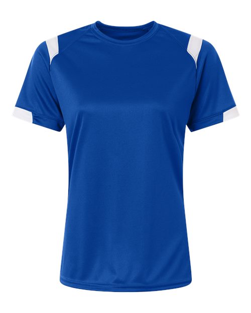 Badger Women's On The Rise T-Shirt - Royal/ White