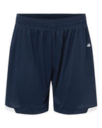 Badger Men's On The Rise Shorts - Navy/ White