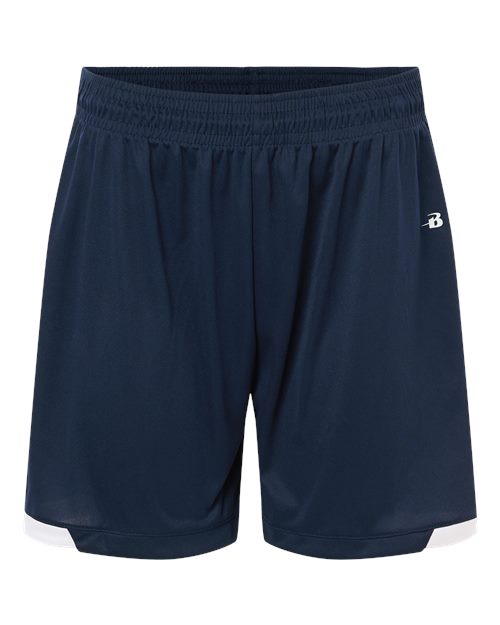 Badger Men's On The Rise Shorts - Navy/ White