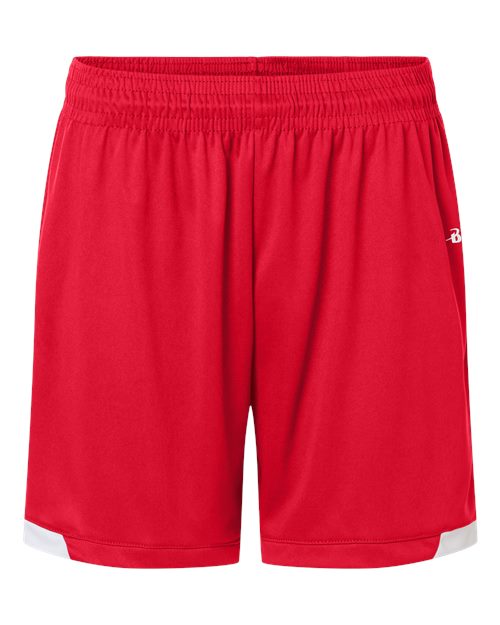 Badger Men's On The Rise Shorts - Red/ White