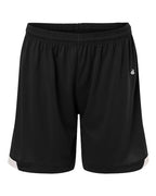 Badger Women's On The Rise Shorts - Black/ White