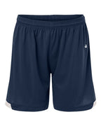 Badger Women's On The Rise Shorts - Navy/ White