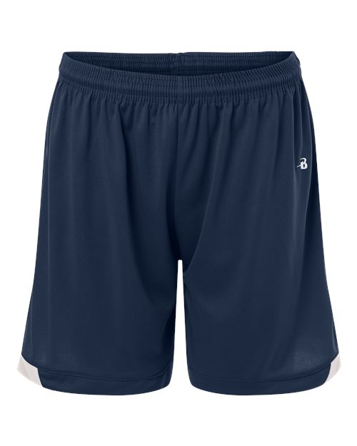 Badger Women's On The Rise Shorts - Navy/ White