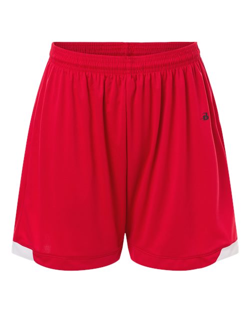 Badger Women's On The Rise Shorts - Red/ White