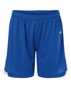 Badger Women's On The Rise Shorts - Royal/ White