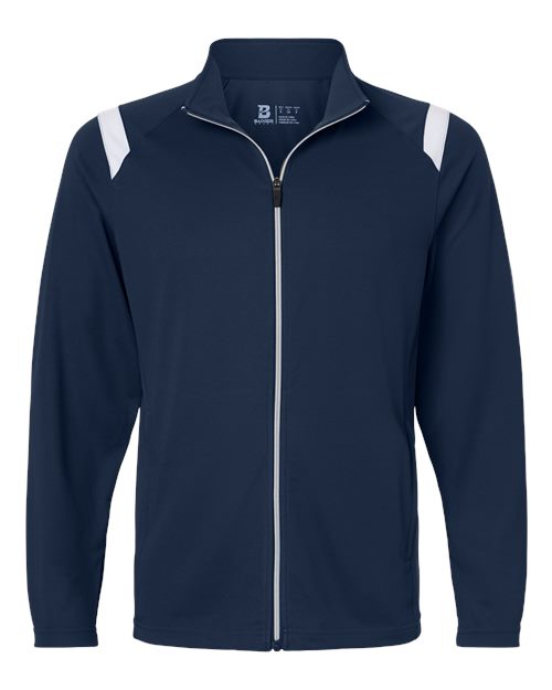 Badger Men's On The Rise Outercore Warm-up Jacket - Navy/ White