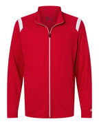 Badger Men's On The Rise Outercore Warm-up Jacket - Red/ White