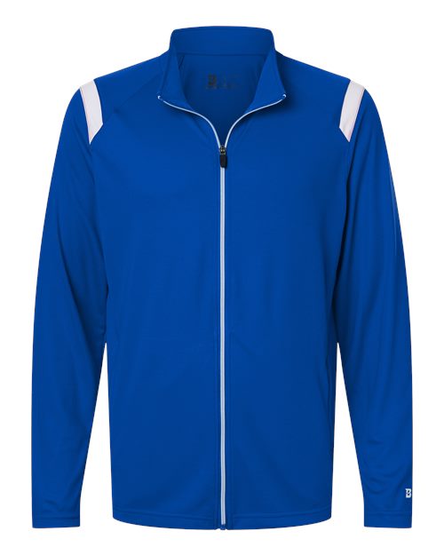 Badger Men's On The Rise Outercore Warm-up Jacket - Royal/ White