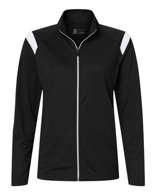 Badger Women's On The Rise Outercore Warm-Up Jacket - Black/ White