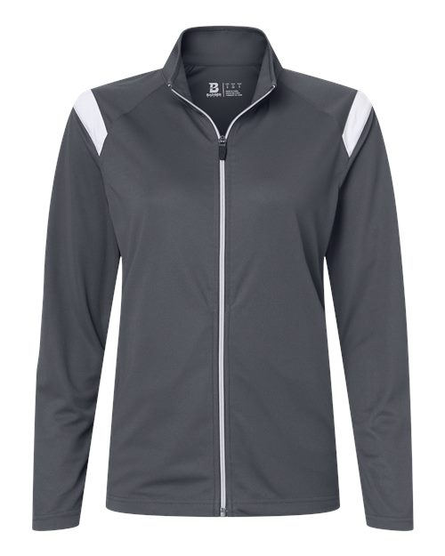 Badger Women's On The Rise Outercore Warm-Up Jacket - Graphite/ White