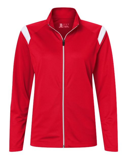 Badger Women's On The Rise Outercore Warm-Up Jacket - Red/ White