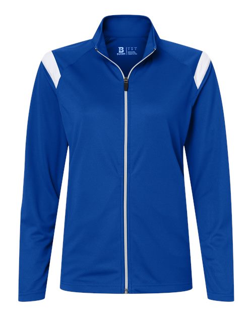 Badger Women's On The Rise Outercore Warm-Up Jacket - Royal/ White