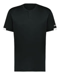 Alleson Athletic Unisex On The Rise Two Button Jersey - Black/ White
