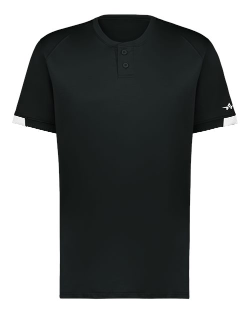 Alleson Athletic Unisex On The Rise Two Button Jersey - Black/ White
