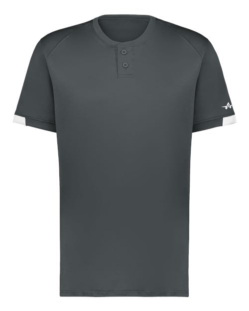 Alleson Athletic Unisex On The Rise Two Button Jersey - Graphite/ White