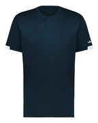 Alleson Athletic Unisex On The Rise Two Button Jersey - Navy/ White