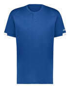 Alleson Athletic Unisex On The Rise Two Button Jersey - Royal/ White