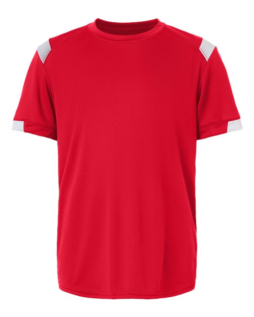 Badger Youth On The Rise T-Shirt - Red/ White