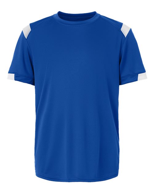 Badger Youth On The Rise T-Shirt - Royal/ White