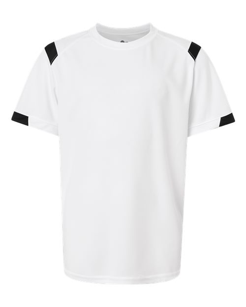 Badger Youth On The Rise T-Shirt - White/ Black