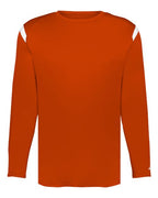 Badger Unisex On The Rise Long Sleeve T-Shirt - Burnt Orange/ White